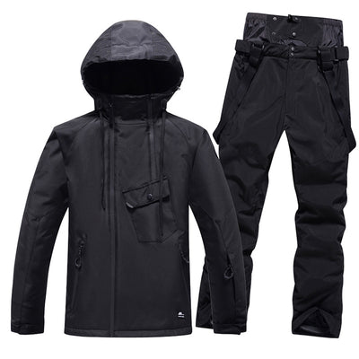 Traje de Esquí Unisex de Color Sólido - Image 8