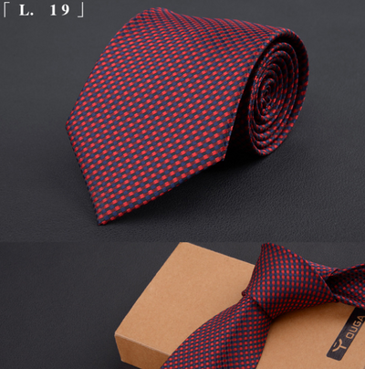 Corbata Ejecutiva Premium 8cm - Diseño Clásico Negro, Rojo y Azul - Image 23
