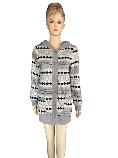 Cardigan tejido con capucha - Image 6