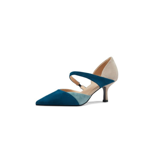 Zapatos de Tacón Stiletto Puntiagudo con Combinación de Colores para Mujer - Image 7