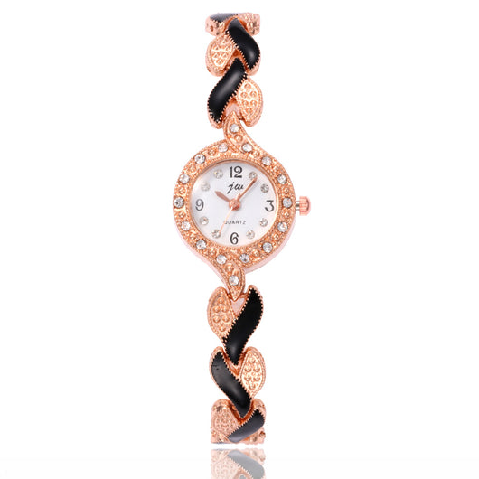 Reloj de pulsera de cuarzo con motivo de hoja - Image 3