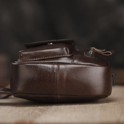Bolsa Bandolera de Cuero Genuino para Hombre - Estilo Vintage Multifuncional - Image 12