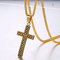 316L stainless steel Dorado plated christianity jewelry unique Negro mens vintage cross necklace with chain Dorado