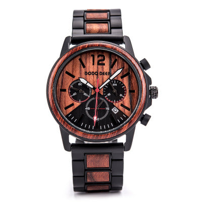 Reloj de Madera Personalizado para Hombre DODO DEER - Cronógrafo de Lujo con Grabado - Image 7