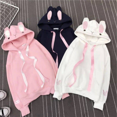 Sudadera con Capucha Orejas de Conejo para Mujer