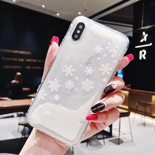 Funda Móvil Apple Copos de Nieve Arena Navidad - Image 18