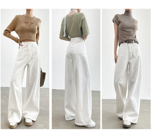 Pantalón Recto Holgado de Cintura Alta con Efecto Adelgazante - Image 26
