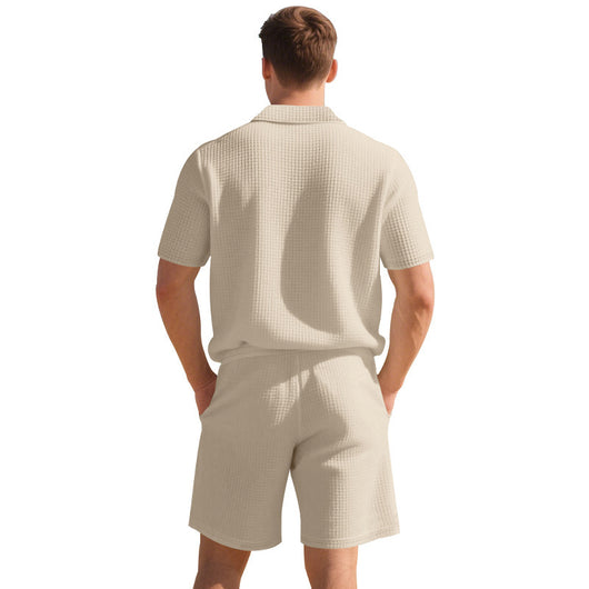 Conjunto Casual de Polo Holgado y Shorts para Hombre - Image 35