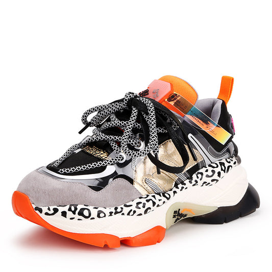 Zapatos Tipo Daddy Shoes con Suela Gruesa y Malla Transpirable