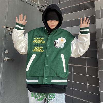 Chaqueta Deportiva Holgada con Bordado en Relieve y Puntadas - Image 3