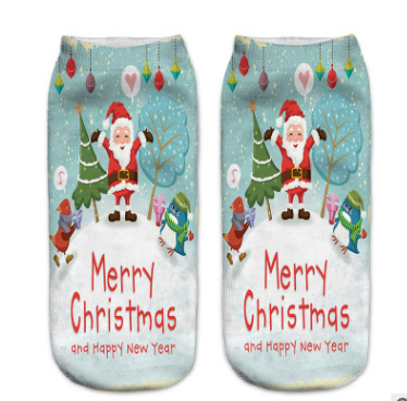 Calcetines Deportivos Navideños Cortos con Impresión 3D - Image 7