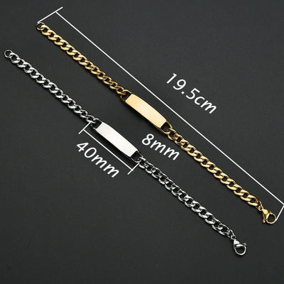 Pulsera Curva Negra Brillante con Logo de Marca - Image 2