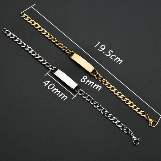 Pulsera Curva Negra Brillante con Logo de Marca - Image 2