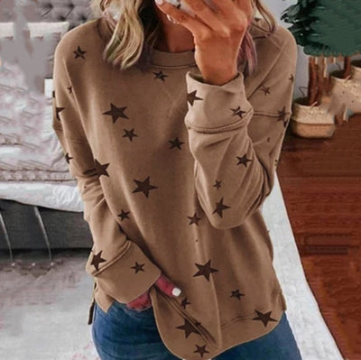 Blusa Estampado Estrellas con Costuras Decorativas para Mujer - Image 4