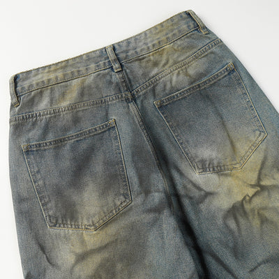 Pantalones Vaqueros Desgastados con Lavado Vintage - Image 4
