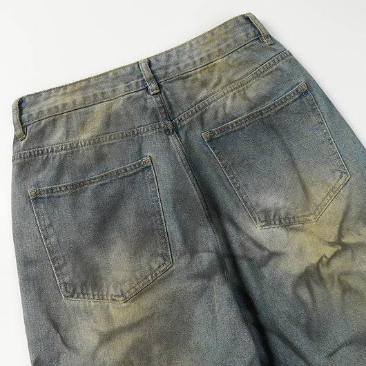 Pantalones Vaqueros Desgastados con Lavado Vintage - Image 4