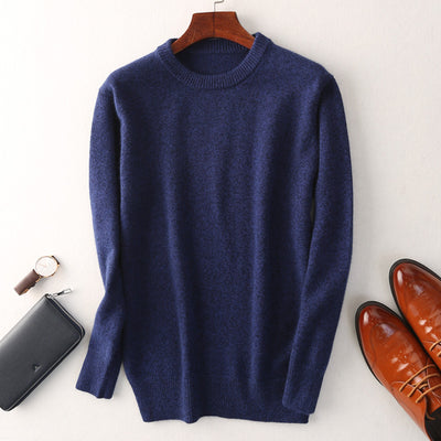 Suéter de Cachemir para Hombre Cuello Redondo Acolchado - Image 15
