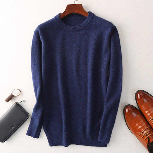 Suéter de Cachemir para Hombre Cuello Redondo Acolchado - Image 15