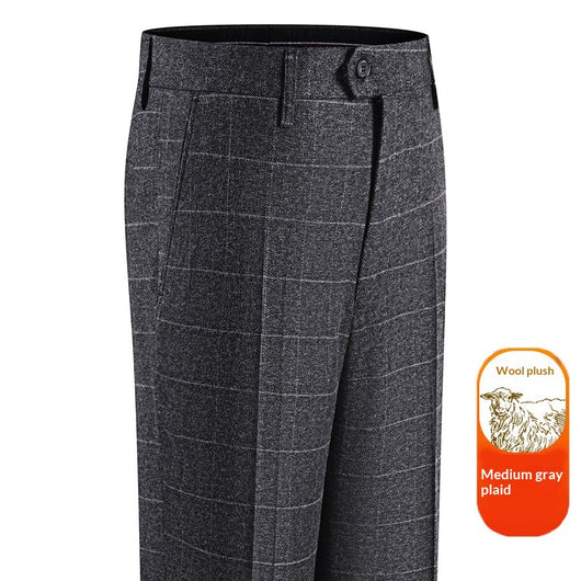 Pantalones de Vestir Clásicos Hombre Talle Alto Pierna Recta sin Arrugas - Image 7