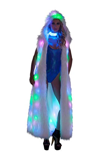 Chaleco Luminoso LED de Rendimiento con Pelaje Sintético para Mujer