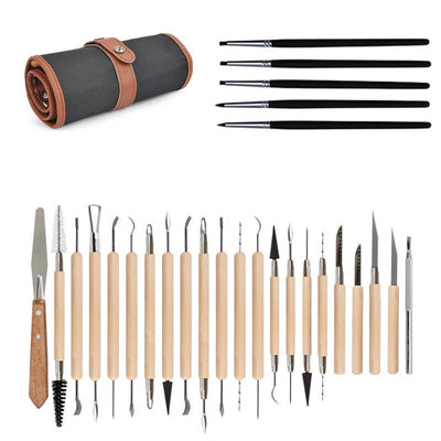 Set de 27 Herramientas para Cerámica y Arcilla + Bolsa de Transporte - Image 6