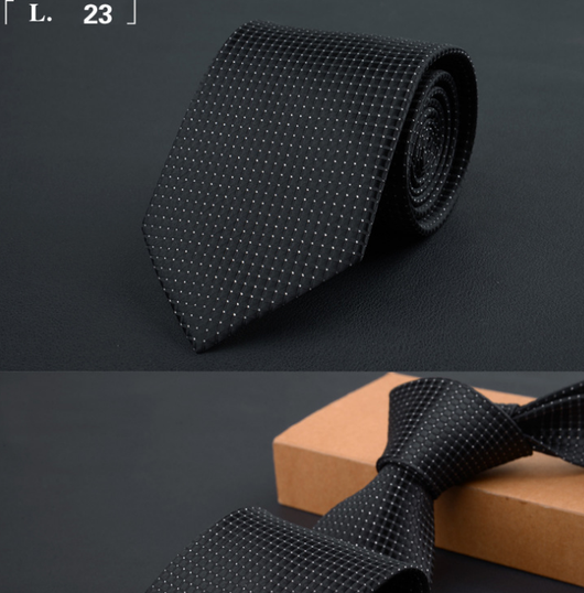 Corbata Ejecutiva Premium 8cm - Diseño Clásico Negro, Rojo y Azul - Image 27