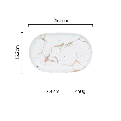 Bandeja de Cerámica Irregular Mármol y Oro - Lujo Minimalista - Image 13