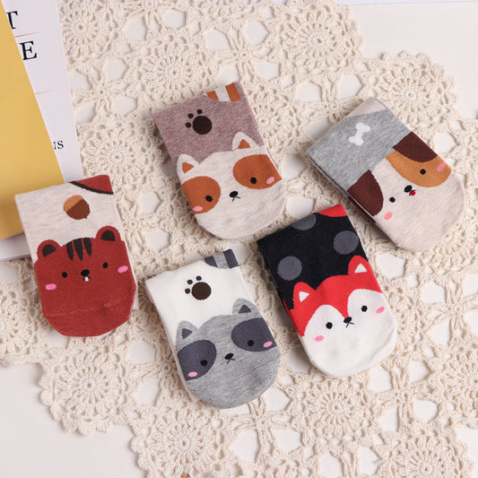 Calcetines de Algodón con Animales Cartoon para Mujer - Diseño Divertido y Cómodo - Image 2