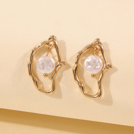 Pendientes de Perlas Orgánicas: Elegancia Única - Image 4