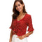 Camisa de Lunares con Cordón Ajustable