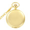 Reloj de Bolsillo Clásico Retro Dorado Pulido Doble Cara