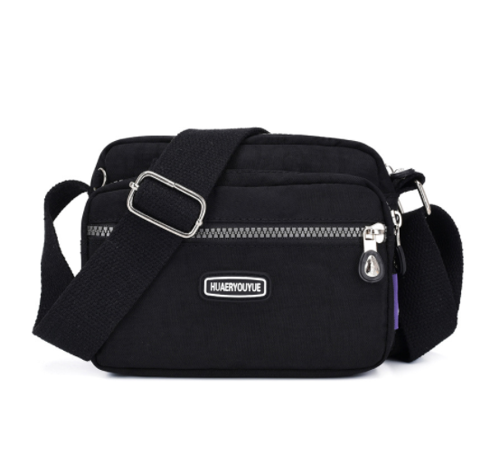 Bolsa Mensajero Cuadrada Pequeña de Nylon - Multicompartimentos Versátil