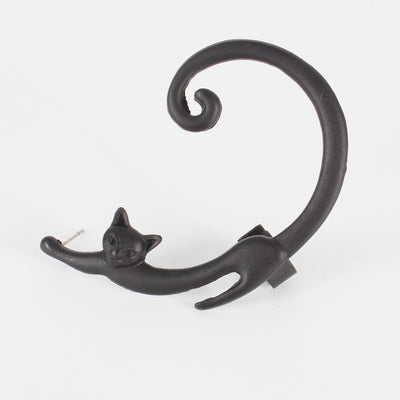 Arete Individual de Gato Punk con Ear Cuff Integrado - Image 6