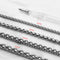 Titanium steel necklaces for men Plateado 3x45cm