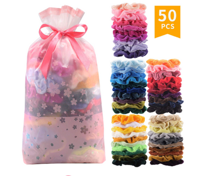 50 Elásticos de Terciopelo Dorado para el Cabello - Image 18