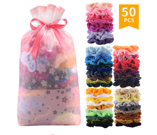 50 Elásticos de Terciopelo Dorado para el Cabello - Image 18