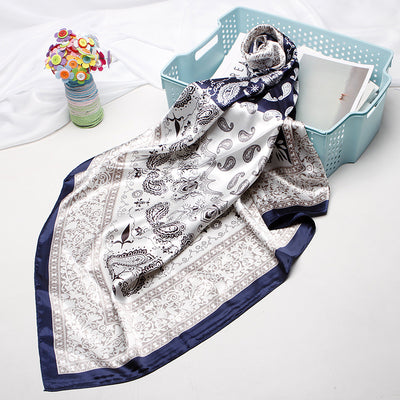 Pañuelo de Seda 90cm Estampado Anacardo - Image 45