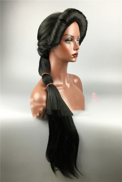 Trenza Larga Esponjosa Negra - Image 4