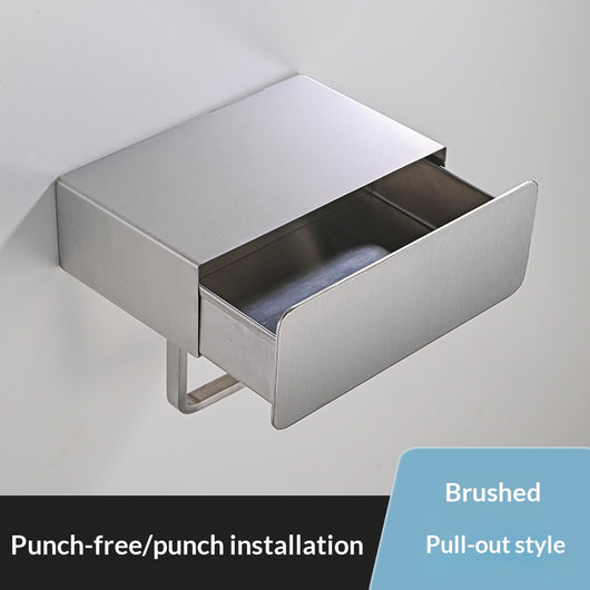 Organizador de Baño Negro con Repisa para Papel Higiénico y Toallitas - Image 5