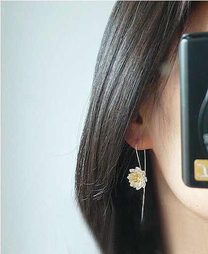 Aretes de Plata Esterlina 925 Diseño Loto - Image 3