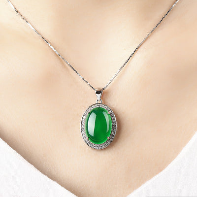 Collar Corto Esmeralda Cristal - Cadena Clavícula