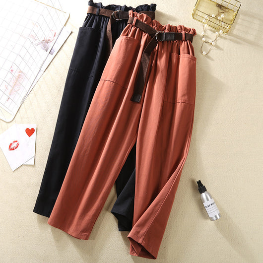 Pantalones Casuales con Cintura Elástica y Estampado Floral - Image 5