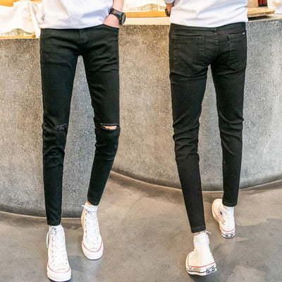 Pantalones Rotos Estilo Coreano 9/10 a la Rodilla - Image 16