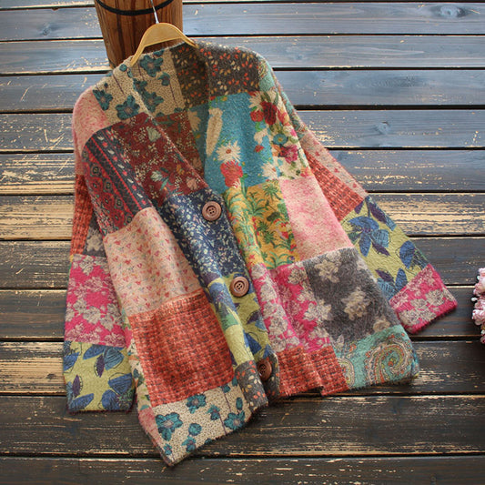 Cardigan Tejido Grueso Oversize - Abrigo Suéter Cálido