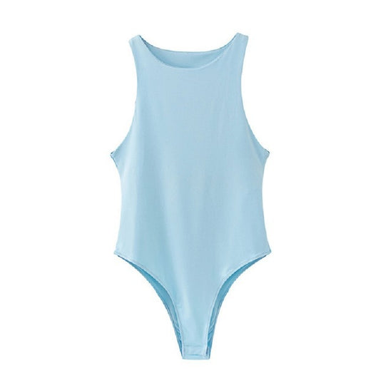 Body Monocromático Elegante de Un Hombro sin Mangas - Image 11