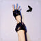 Guantes Góticos Punk de Cuero Mitad Dedo para Chica