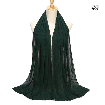 Hijab Chiffón Plisado con Efecto Perla - Capa Versátil - Image 35