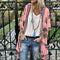 Cardigan Estampado de Manga Larga Talla Media