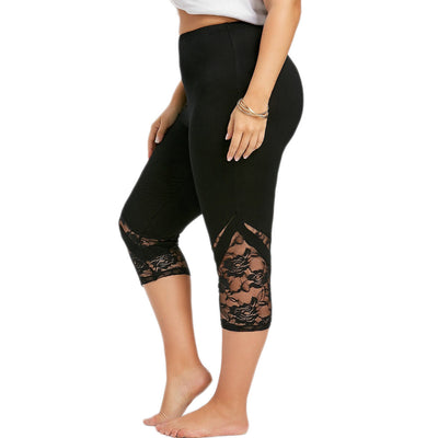 Pantalones Cropped Oversized con Detalles de Encaje - Image 5