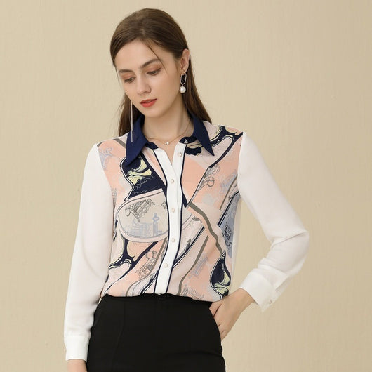 Camisa Cardigan con Estampado de Solapas - Image 3